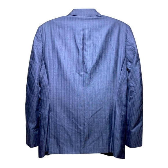 Men’s Hugo Boss Tailored Blue Stripe Two Button Blazer - Picture 2 of 4